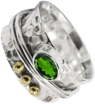Ruby Lab Grown Gemstone Silver plated Meditation Ring For Men Women Gift Item Ha