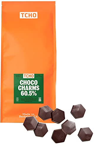 TCHO Choco Charms 61% Dark Chocolate Baking Couvertures (6.6lb Bag) | Organic & Fair Trade Certified | Non GMO, Non-Dairy, Vegan, Soy Free