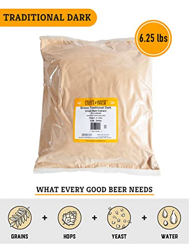 Craft a Brew - Dry Malt Extract for Brew Kit - 6.25 Pounds Traditional Dark - All Purpose Base Extract - For Any Beer Style - Effective Fermentation