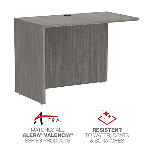 Alera Alera Valencia Series Reversible Return/Bridge Shell, 42W X 23.63D X 29.5H, Gray #TOP3