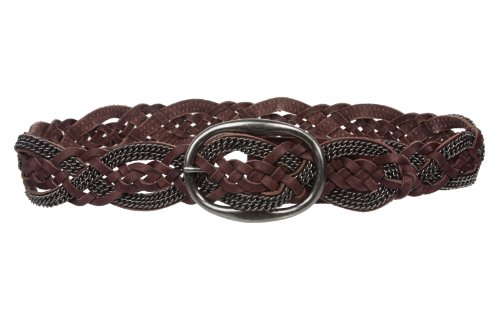 Women's 1 3/4" (45 mm) Braided Weave Leather Belt with