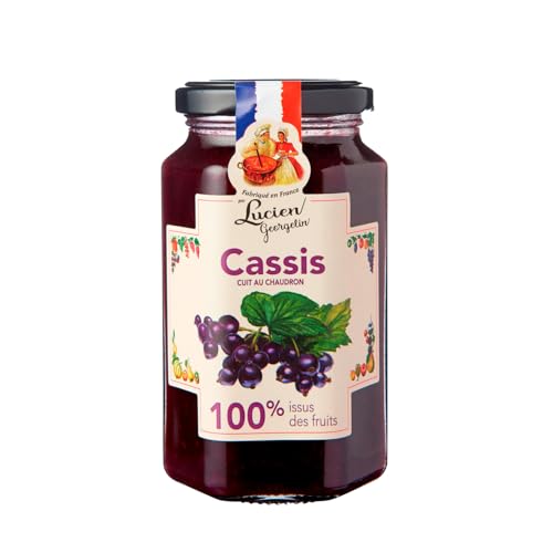 Georgelin | Mermelada de Grosella Negra 100% Azúcares Fruta | Mermelada de Grosella Negra Cocida en Caldero de Cobre