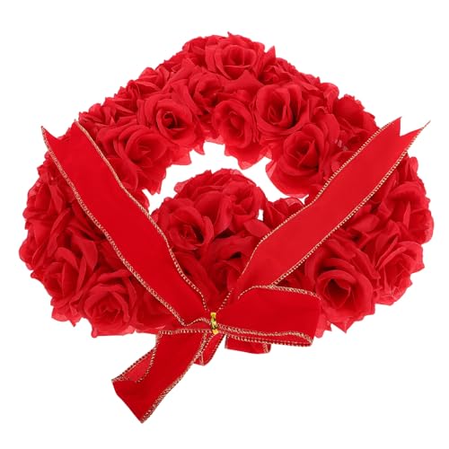 Cadeau de Mariage Idéal : Couronne de Saint-Valentin de Cœur 40 CM en Roses - 2