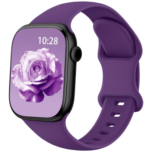 Image of Silicone Sport Band Compatible with Apple Watch Bands for Women Men | Soft Wristband 40mm 38mm 41mm 44mm 45mm 46mm 42mm 49mm, Replacement Strap for iWatch Series 11 10 9 8 7 6 5 4 3 2 1 SE Ultra