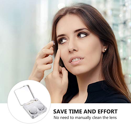 EXCEART Mármores Mini Portáteis para Viagem Porta-Caixa para Lentes de Contato Contêiner Quadrado de