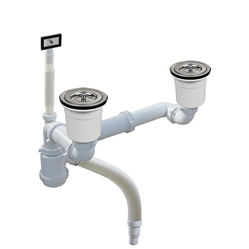 Talea Doppio lavello scarico cestino filtro e troppopieno Z8004C005 doppio lavello