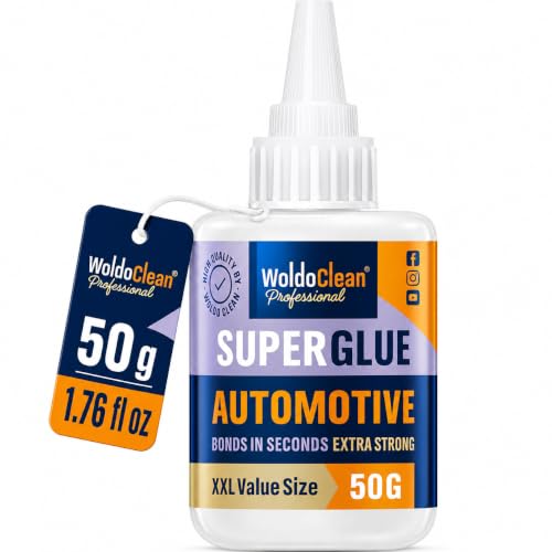 WoldoClean Super Glue for Car 50g Automotive Adhesive - Emblem Bumper Trim