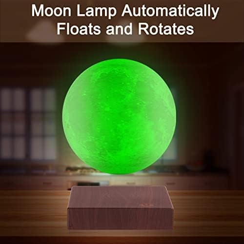 Levitating Moon Lamp- Floating 3D Moon Lamp 16 Colors 5.9inch | Magnetic Levitation Cool Night Lights| for Birthday Thanksgiving Christmas Gifts for Kids Friends (16 Colors Lamp)