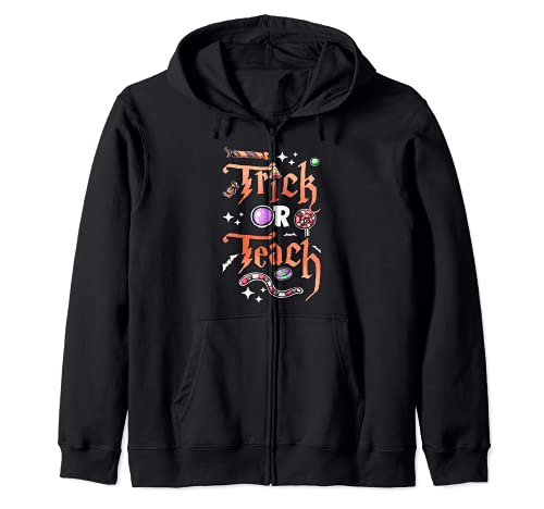Trick Or Teach Halloween Teacher Student October 31 School Sudadera con Capucha