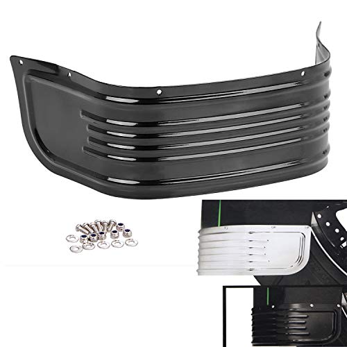 Bid4ze Aluminum Black Ribbed Front Fender Skirt For Harley Touring Road King Electra Glide 1980-2013 FL Softail FLSTC FLSTN FLST