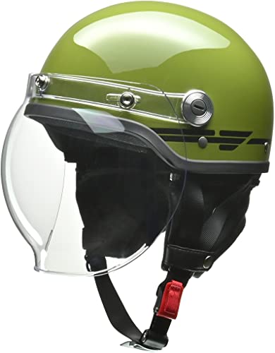 リード工業(LEAD) バイクヘルメット ハーフ CROSS バブルシールド付き 415FKbaW0OL.jpg
