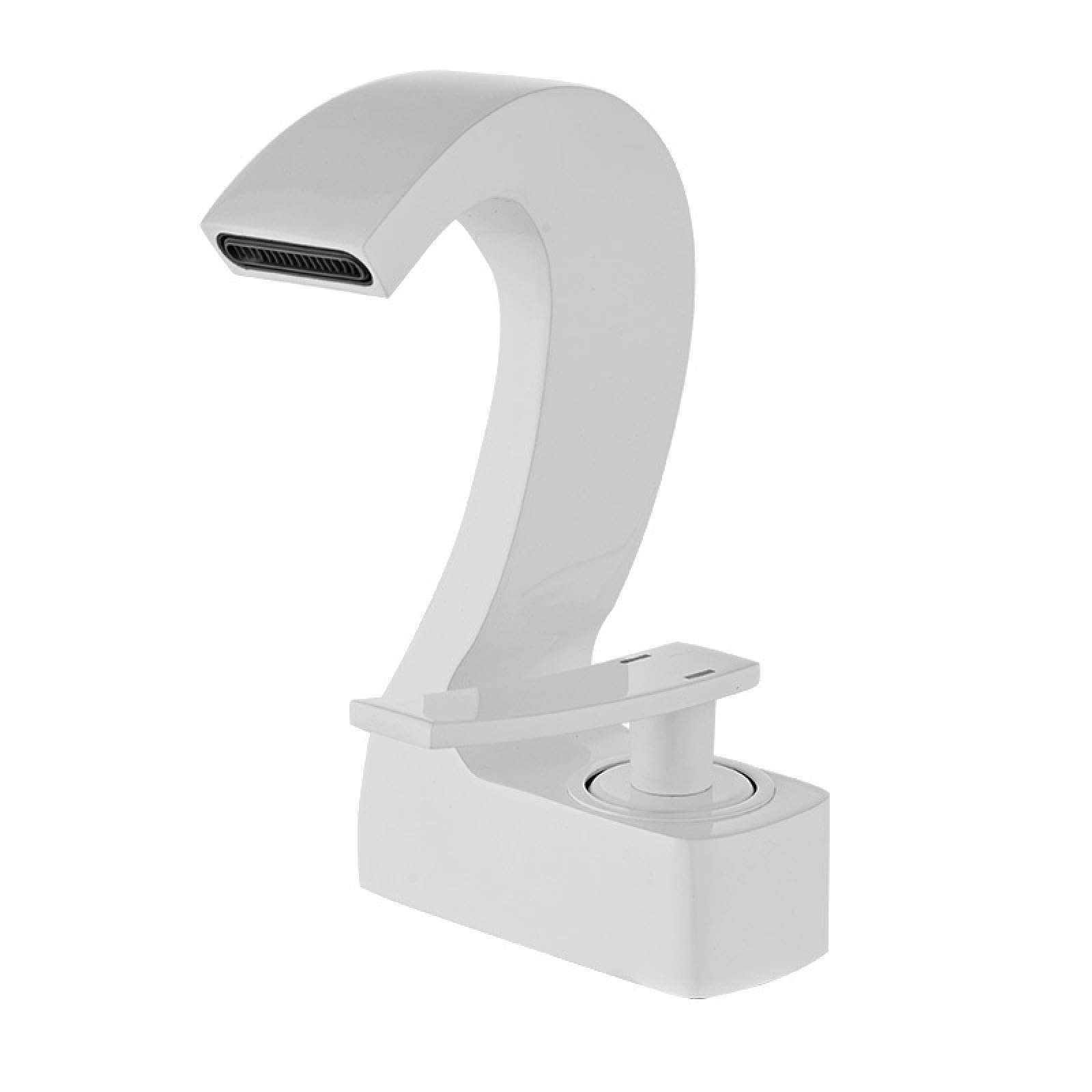 Fanjubei White Copper Basin Hot And Cold Water, Waterfall Style, Washbasin Faucet,