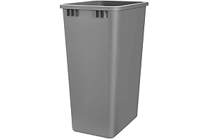 Rev-A-Shelf 50 Quart Silver Trash Can