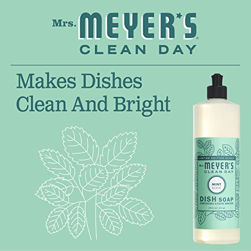 Image of Mrs. MEYER'S Clean Day Liquid Dish Soap, Mint Scent 16 Fl Oz (Pack of 2)