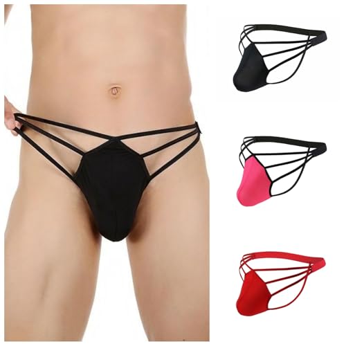 Men's Ultra Soft Mesh G-String Thong Underwear - Breathable Low Rise Sexy