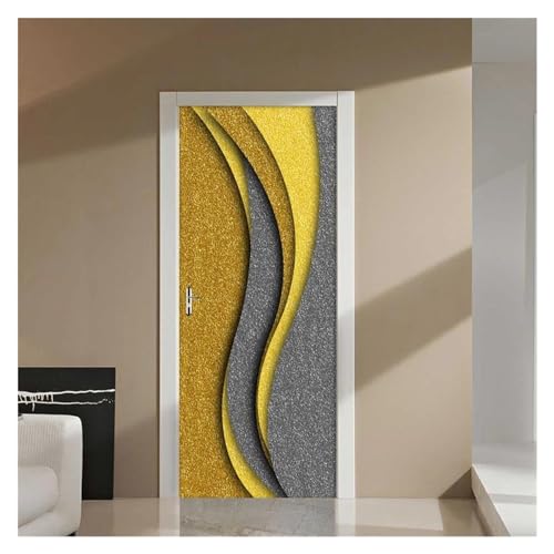 Sticker mural auto-adhésif imperméable en PVC 3D motif créatif de porte - 3