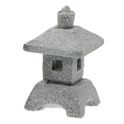 BATHVEVE Miniature Pagoda Statue Mini Japanese Style Pagoda Lantern Asian Decor Chinese Zen Garden Lantern Figurine Fairy Garden Micro Landscape Accessory