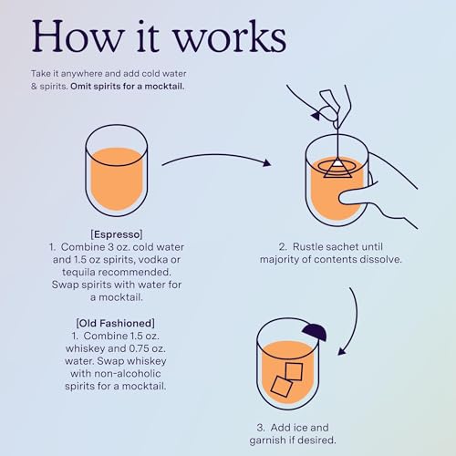 SAYSO Espresso Martini & Old Fashioned Cocktail Tea Bags - Instant Cocktail or Mocktail Mixers - No Hot Water - Professionally Crafted - Home Bar - Organic Ingredients, 16-Pack