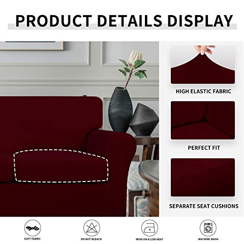 Image of Easy-Going 4 Pieces Oversized Stretch Couch Cover for Dogs Washable