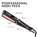 MQ Professional Hair Straightener - Titanium Flat Iron Pro 480°F - Brazilian Expertise - Bivolt, Anatomic Design, Ultra-Smooth - 17 Temperature Settings – Ideal for Professional Use