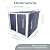 6’ x 6’ Bike Storage Shed, Bicycle Metal Shelter & Garage w/ 4 Rails and Lockable Door, Heavy Duty Bicycle Storage Shed for All Weather, Anthracite with White Trim