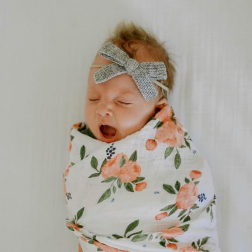 Image of Little Unicorn Muslin Swaddle Blanket for Newborns & Infants | Soft & Breathable Fabric | Set of 3 Baby Blankets for Swaddling, Nursing, Shower Gifts (Watercolor Roses 2)