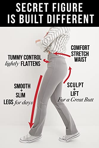 Rekucci Women's Secret Figure Pull-On Knit Straight Pant w/Tummy Control4