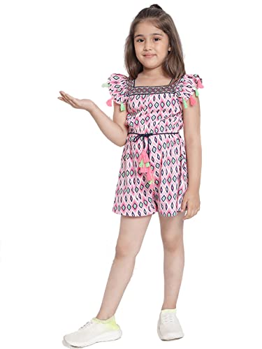 Image of Nautinati Girls Strappy Colourful Jumpsuit | Age 4-8 Years