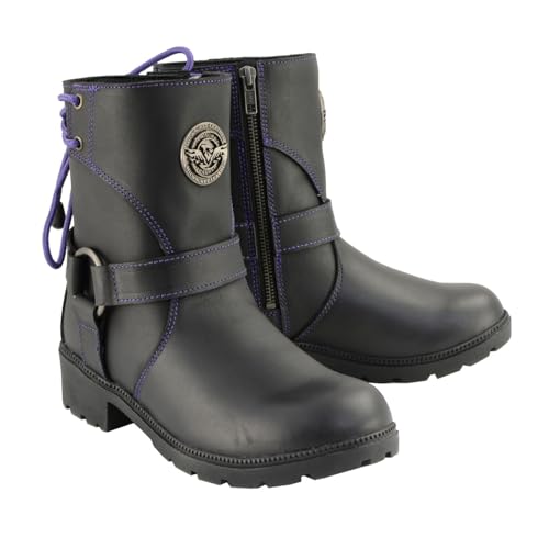 Image of Milwaukee Leather Women's Premium Leather Motorcycle Harness Boots Collection MBL - 6.5