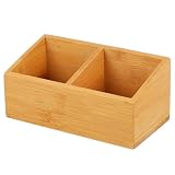 Beaupretty Kreative Teebox mit Doppeltem Fach für Kaffee und Zuckerbeutel Offene Aufbewahrungsbox mit Hoher Härte und Formstabil für Büro und Küche