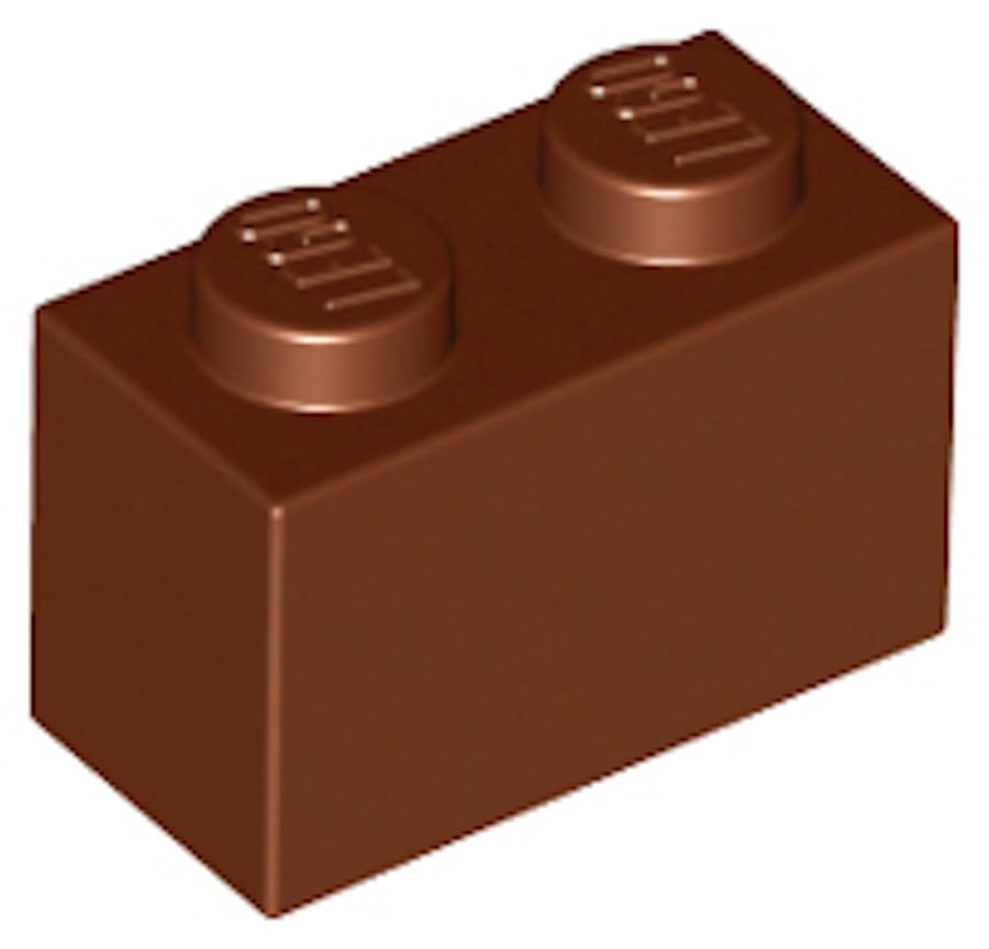 LEGO Building Block 1x2, Part 3004 (Reddish Brown, 10, Bricks) — image 1