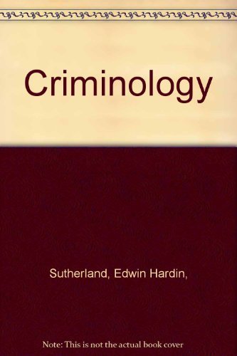 Criminology 0397473842 Book Cover