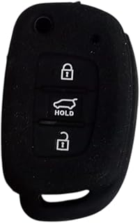 جراب مفتاح سيارة سيليكون أسود، 3 أزرار، غطاء حماية لمفتاح السيارة مع أزرار قفل وفتح