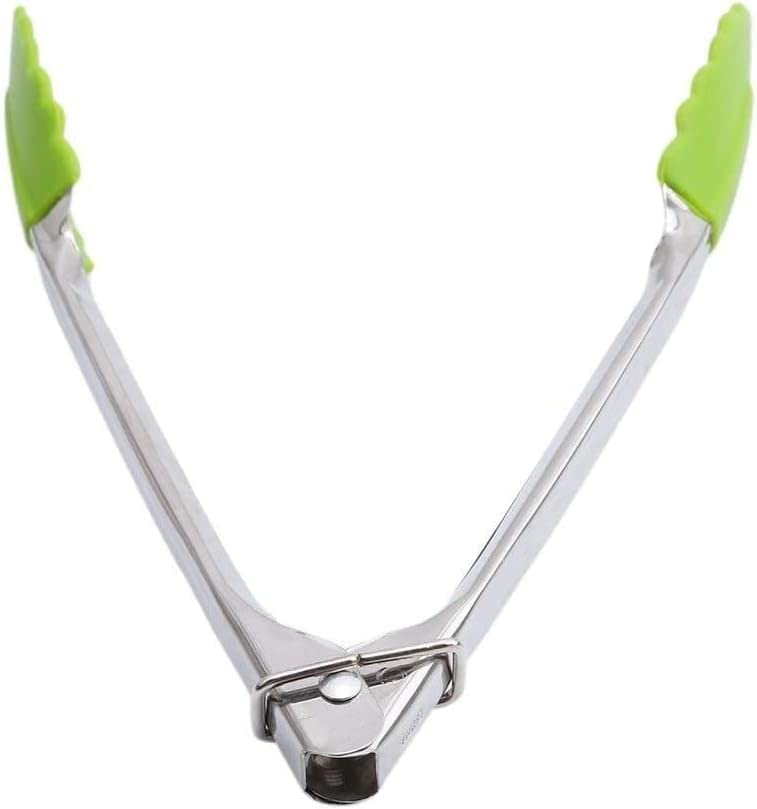 Silicone di Titanio di Metallo Pinze da Cucina Verdi in Silicone da Cucina in Acciaio Inossidabile Premium