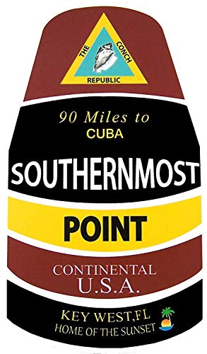 Car Magnet Southernmost Point Key West Florida Magnetic Decal for Locker or Fridge