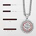 AHIER Silver Necklace Chain with Dollar Sign, Plated Hip Hop Chain Necklace Pendant for Men, 30inch (Rotatable,Lion Head) (rotate dollar)