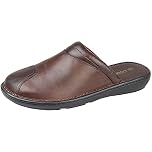 Roamers Mens Leather Clogs (10 UK) (Brown)