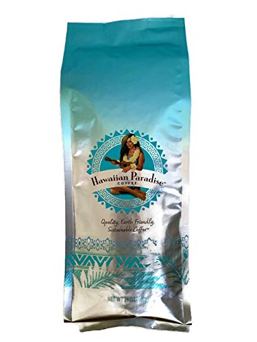 Hawaiian Paradise Coffee Chocolate Macadamia Nut Ground Coffee 24oz Bag, 100% Arabica Beans, Premium Rich Flavored , Finest Beans, Sustainably Grown & Roasted in Hawaii, USA