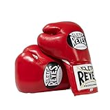 CLETO REYES Professional Competition Boxing Gloves for Men and Women, Leather and Horsehair, MMA, Kickboxing, Muay Thai, Lace Up, 8 oz, Red