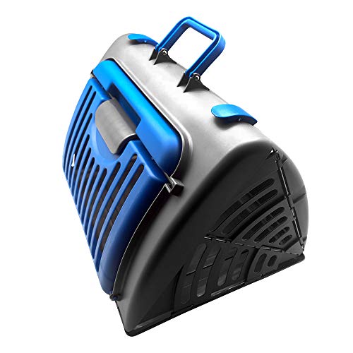 DZL Transporte triangular plástico de gato 45 * 35 * 30 cm (azul)