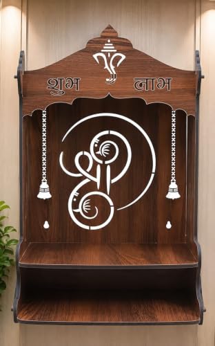 Wooden Pooja Mandir for Home, Pine Wood Temple, Decorative Hindu ...