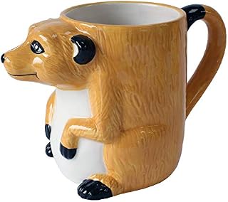 Deluxebase Crockery Critters Mug - Meerkat from Animal Shaped Novelty Mug for Children and Adults. Cute Tea Mug and Coffee Cup.