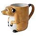 Deluxebase Tasse de Meerkat de créatures de Vaisselle de Tasse formée Mignonne et Animale de nouveauté pour des Enfants et Adultes.