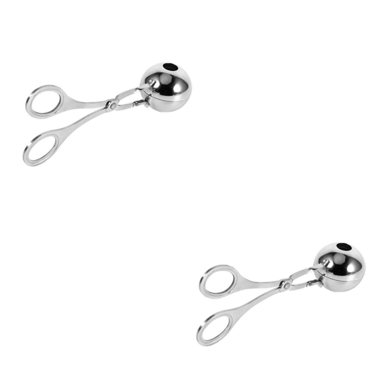 COLLBATH 2pcs Stainless Steel Meatball Maker and Cooking Tool for Homemade Meatballs Easy to Use Meat Baller for Kitchen and Cooking