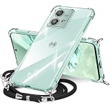 NISIILNG Motorola Edge 40 Neo 用 ケース クリア ショルダー モトローラ エッジ 40neo カバー 肩掛け 耐衝撃