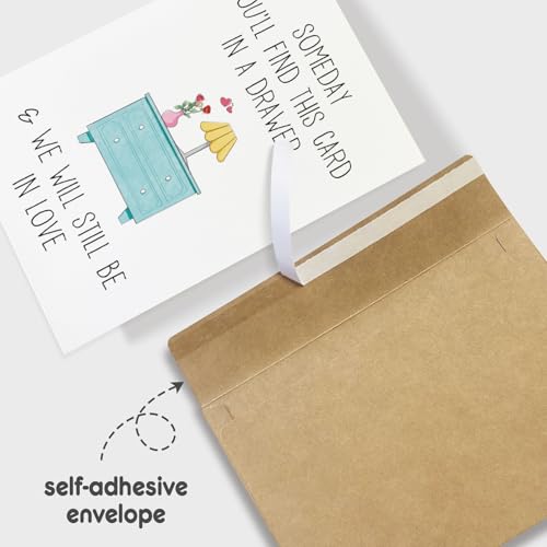 Funny Birthday Card for Husband Wife, Romantic Anniversary Card for Boyfriend Girlfriend, Sweet Valentines Day Card for Him Her, Someday You Will Find This Card in a Drawer - Thumbnail 6