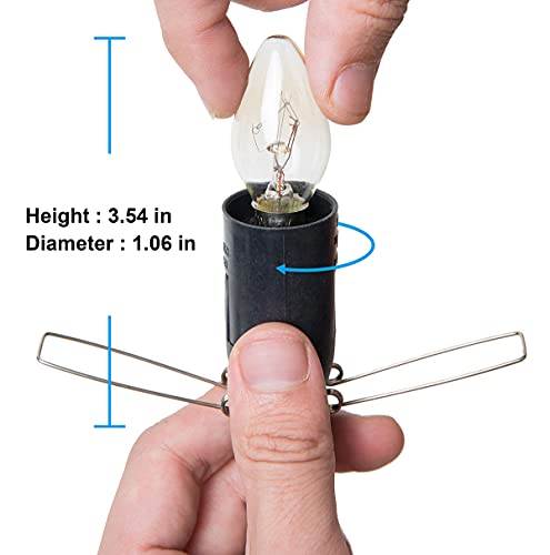 Ohlgt Salt Lamp Cord Replacement 1 Pack With Dimmer Switch 5 Feet Lamp Cord And 6-Pack Halogen Salt Lamp Bulbs(15 Watts) #TOP6