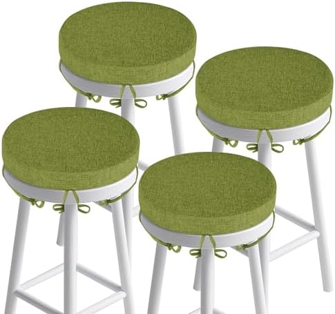 Amazon.com: FlyGulls Round Bar Stool Cushions Set of 4 Non-Slip Round ...