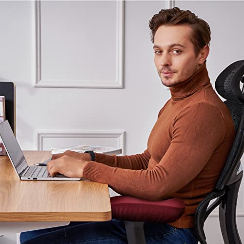 Comfort Memory Foam Armrest Pads For Office Chair Gaming Chair Arm Rest Covers For Elbows Ergonomic Armrest Pillow Pads For Desk Chair (Burgandy, Set Of 2) #TOP4