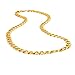 14k REAL Yellow Gold 3.5mm Bevelled Hollow Cuban Curb Chain Necklace with Lobster Claw Clasp - 20